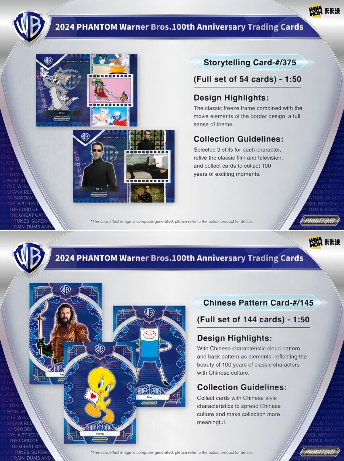 [Limited Box] Kakawow 2024 PHANTOM Warner Bros 100th Anniversary Trading Cards
