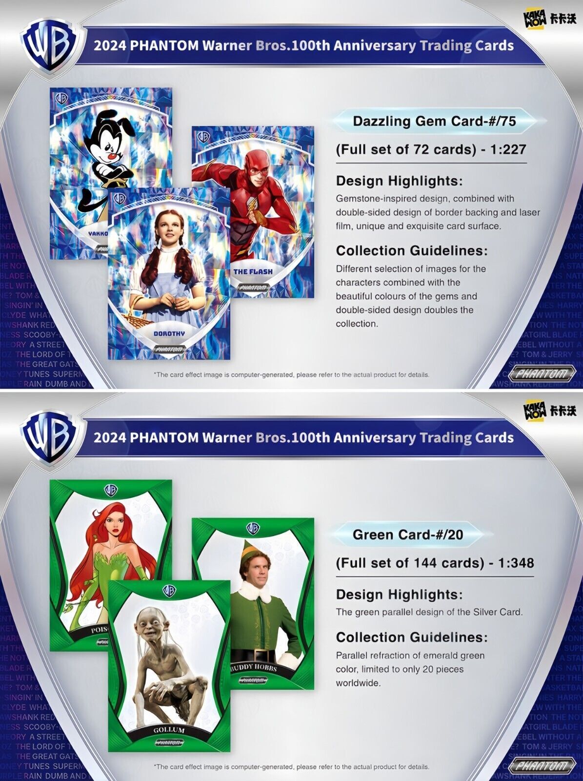 [Limited Box] Kakawow 2024 PHANTOM Warner Bros 100th Anniversary Trading Cards