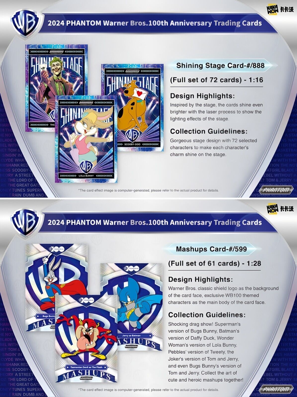 [Limited Box] Kakawow 2024 PHANTOM Warner Bros 100th Anniversary Trading Cards