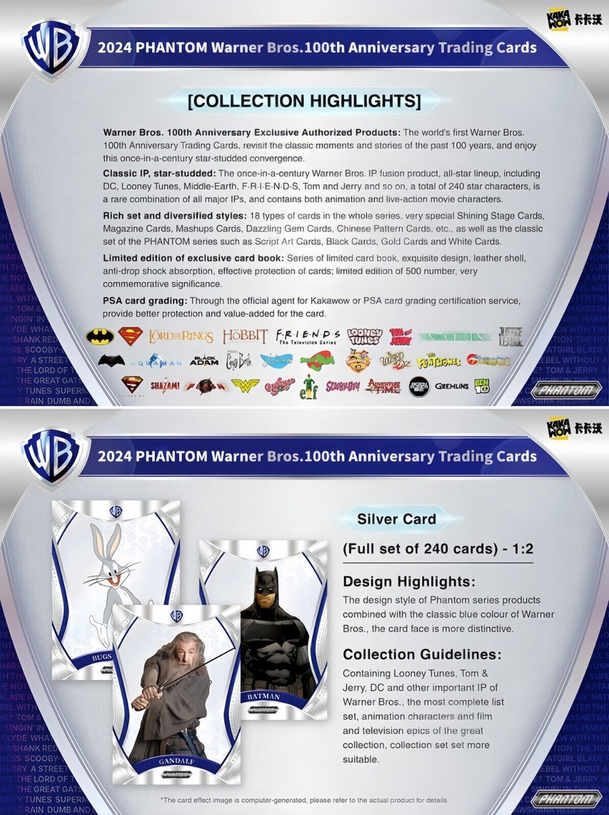 [Limited Box] Kakawow 2024 PHANTOM Warner Bros 100th Anniversary Trading Cards