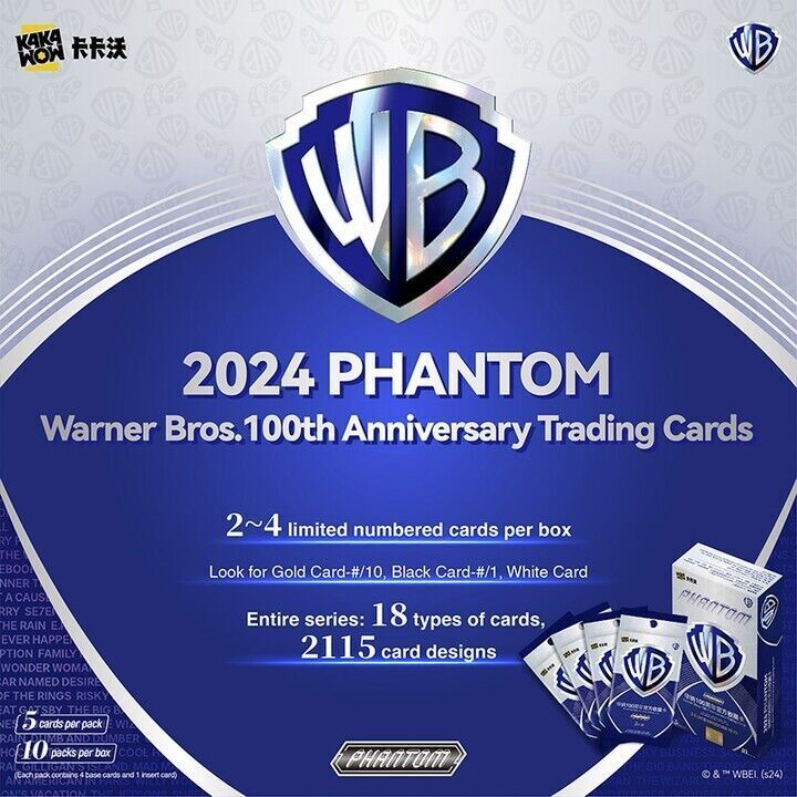 [Limited Box] Kakawow 2024 PHANTOM Warner Bros 100th Anniversary Trading Cards